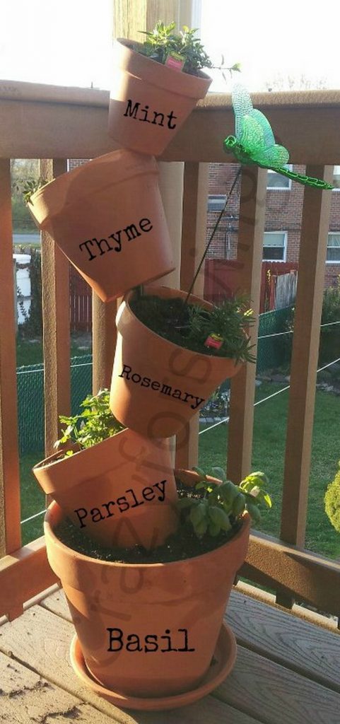 Topsy-Turvy Herb Garden Examples