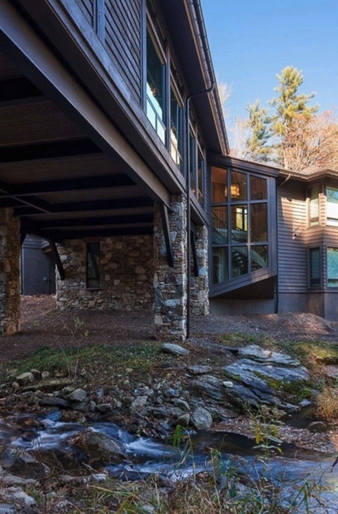 Bridge House: Home Across A Stream - Cashiers, North Carolina