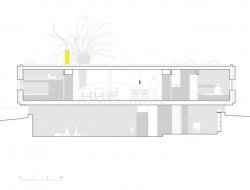 Casa B - dressed in yellow - Segovia Spain - longitudinal section