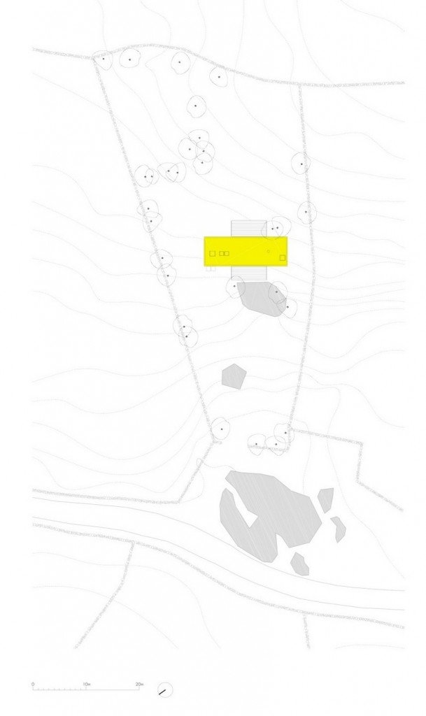 Casa B - dressed in yellow - Segovia Spain - Site Plan