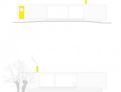 Casa B - dressed in yellow - Segovia Spain - longitudinal elevations