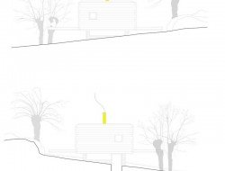 Casa B - dressed in yellow - Segovia Spain - transverse elevations