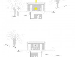 Casa B - dressed in yellow - Segovia Spain - transverse section