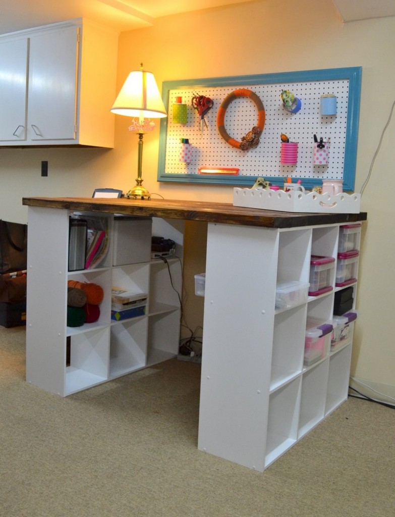 DIY Bookshelf Craft Table