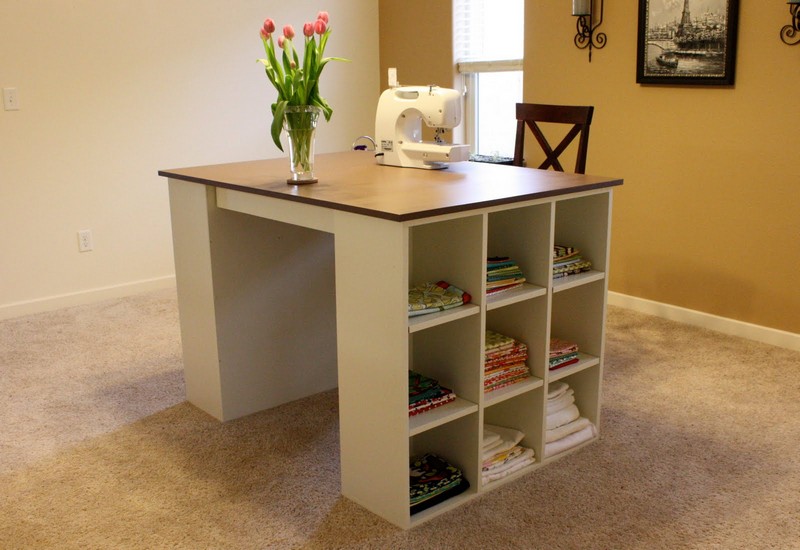 DIY Bookshelf Craft Table
