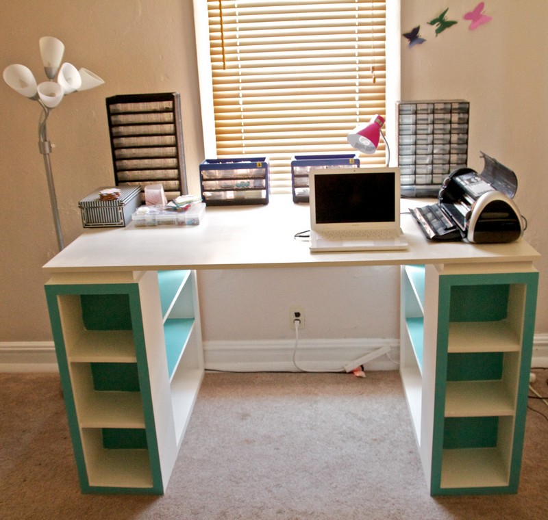 DIY Bookshelf Craft Table