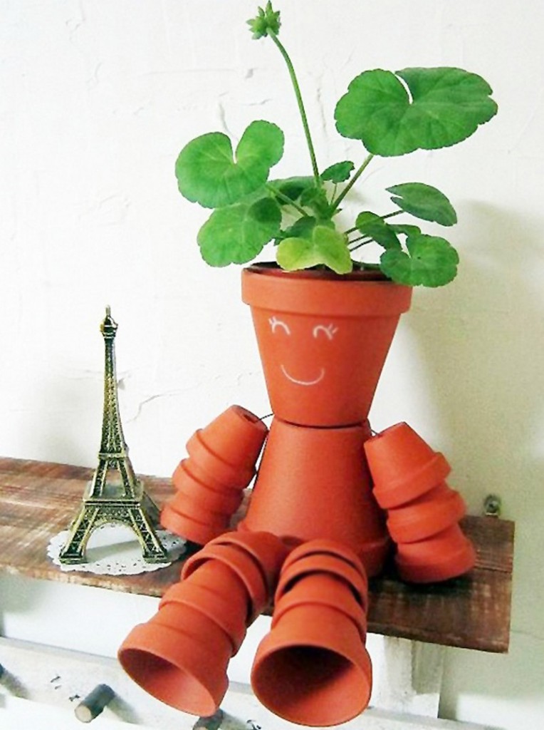 DIY Clay Pot Flower People