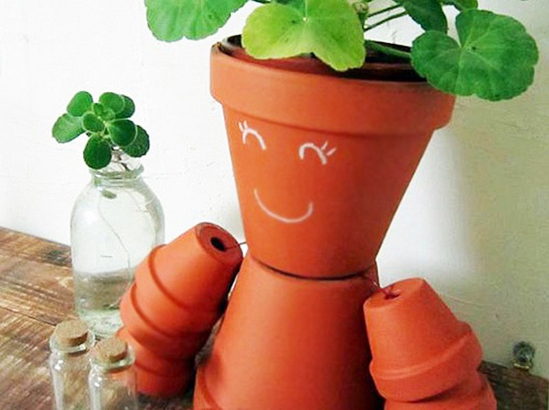 DIY Clay Pot Flower People