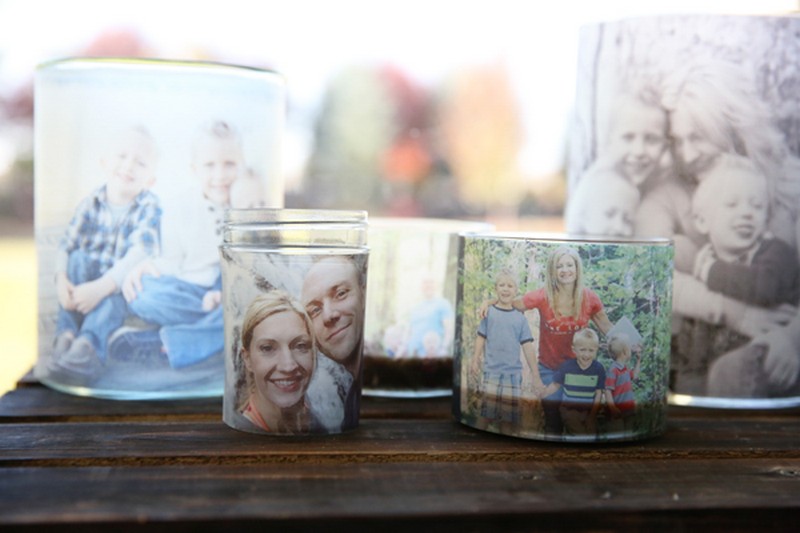 DIY Glowing Photo Luminaries