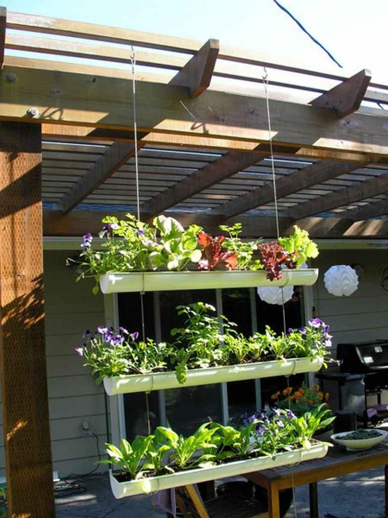 DIY Hanging Gutter Garden