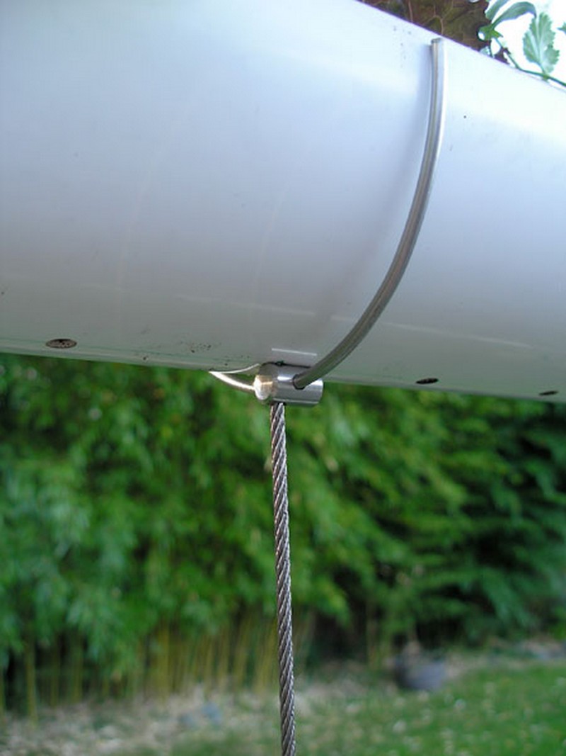 DIY Hanging Gutter Garden - Insert Cable Lock