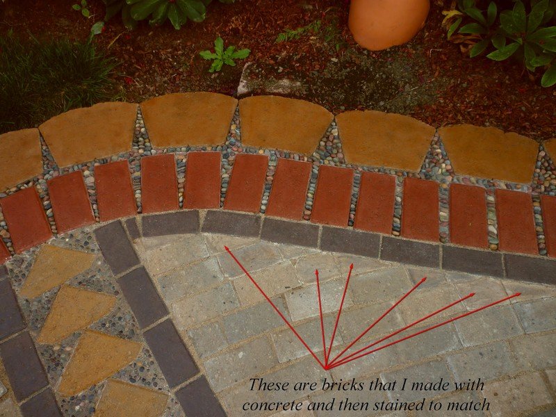 DIY Paver and Pebble Mosaic Patio