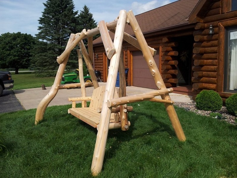 Outdoor Log Swing by Aaron LaVoy