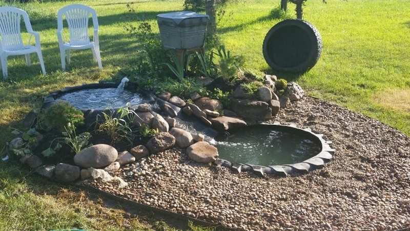 DIY Recycled Tires Pond | The Owner-Builder Network