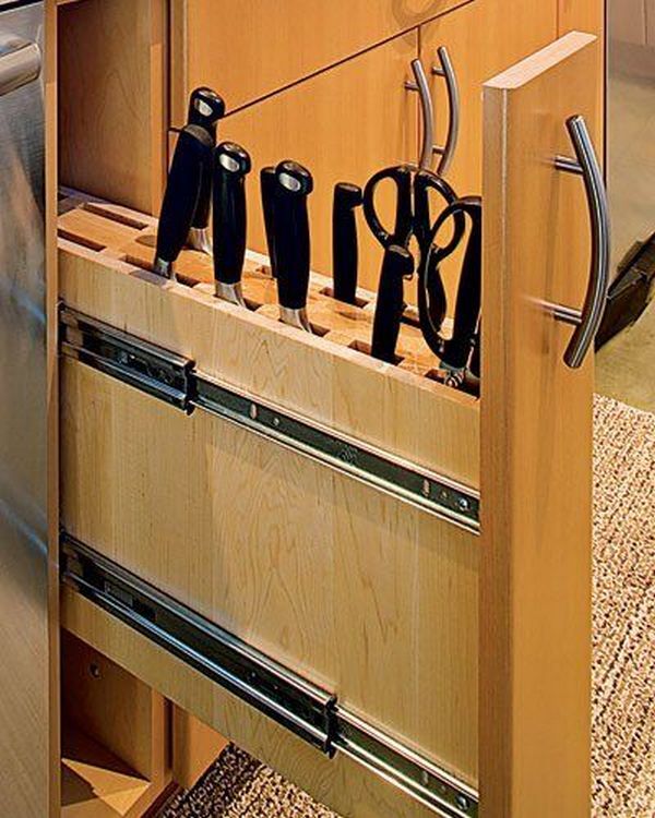 Roll Out Knife Block
