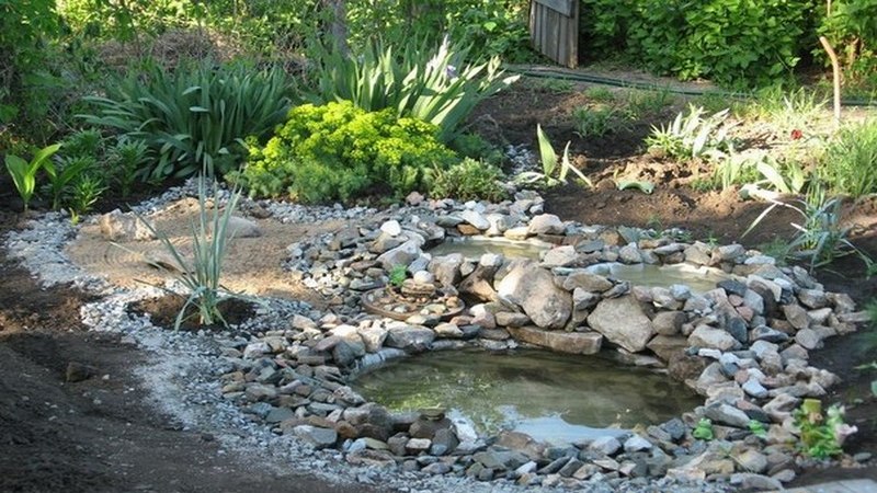 DIY Recycled Tires Pond