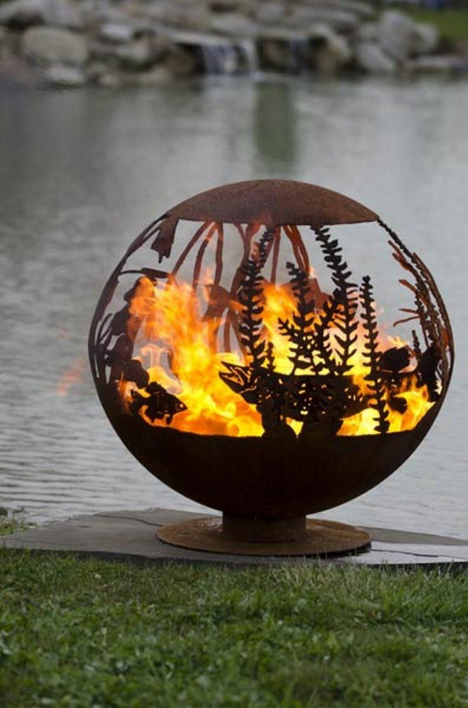 Artistic Sphere Fire Pit