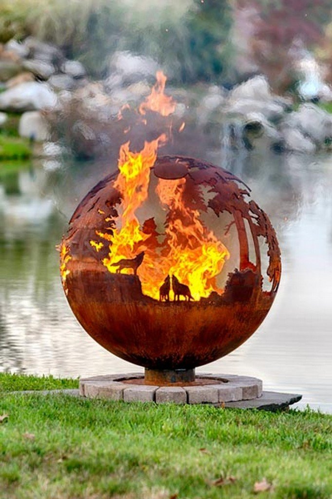 Artistic Sphere Fire Pit