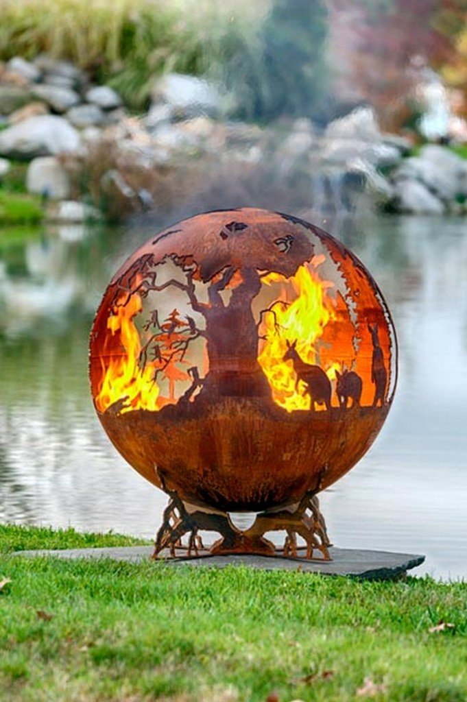 Artistic Sphere Fire Pit