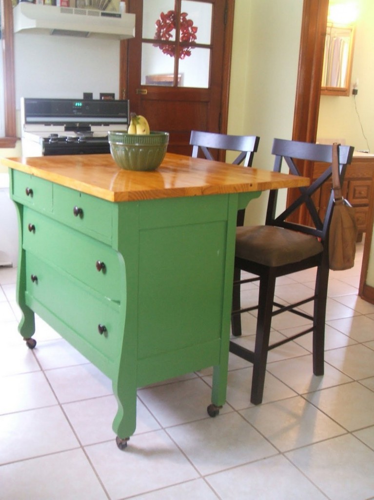 A Perfect DIY Dresser Kitchen Island