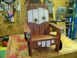 Build a DIY Adirondack chair for kids with a tow Mater ...