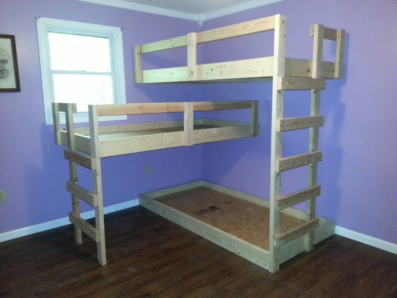 3 bunk clearance bed diy