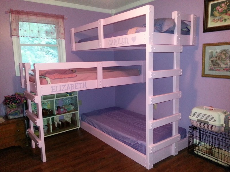 3 person bunk bed