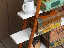 DIY Vintage Crutches Shelf