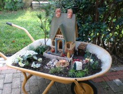 DIY Wheelbarrow Fairy Garden