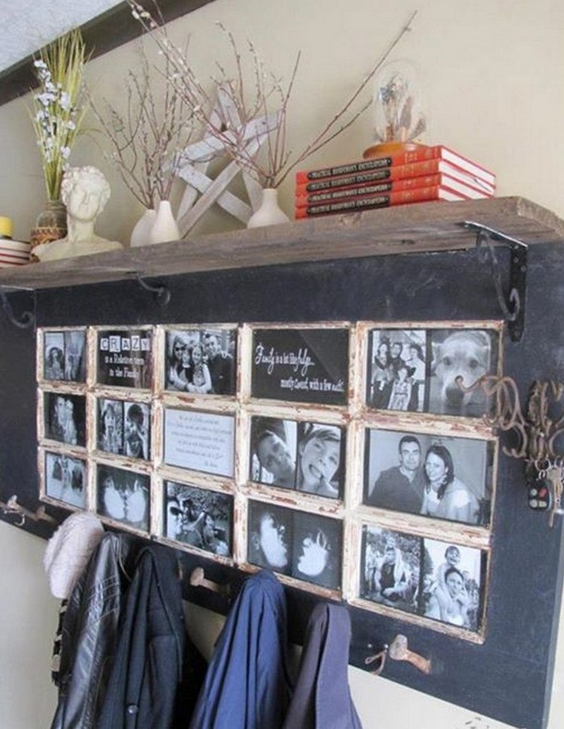 Repurposed Door Hallway Mantle