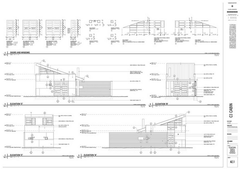 The C3 Cabin - Cabin Elevations