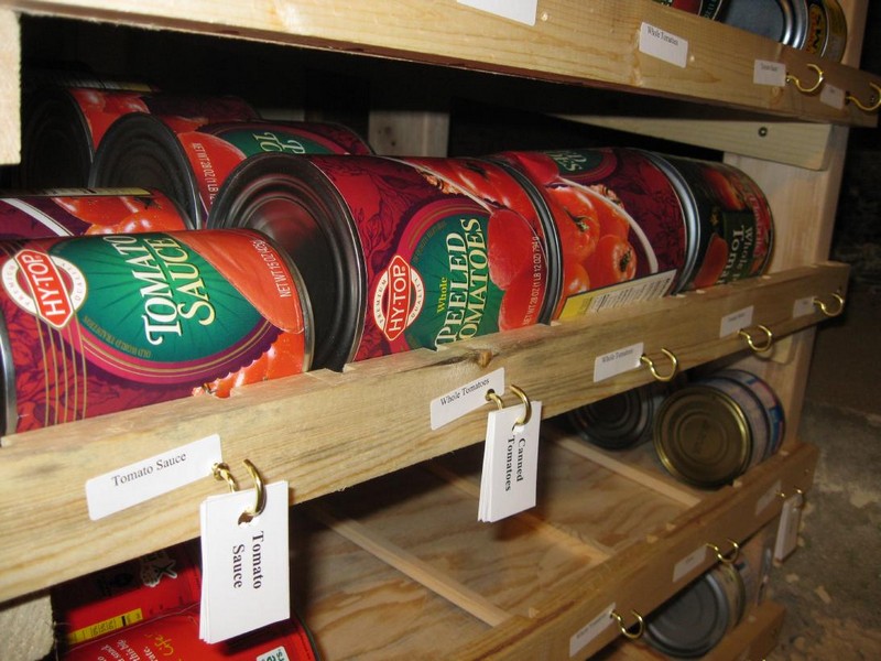 DIY Canned Food Shelf