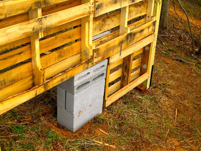 DIY Goat Pallet Barn - Set the foundation