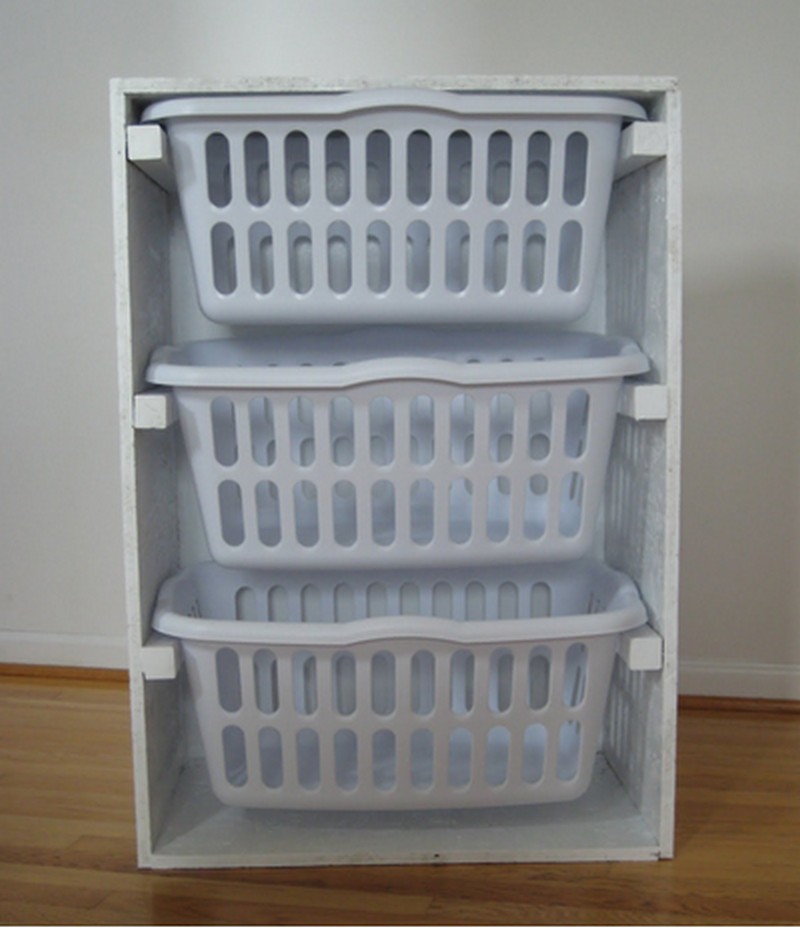 diy laundry basket storage