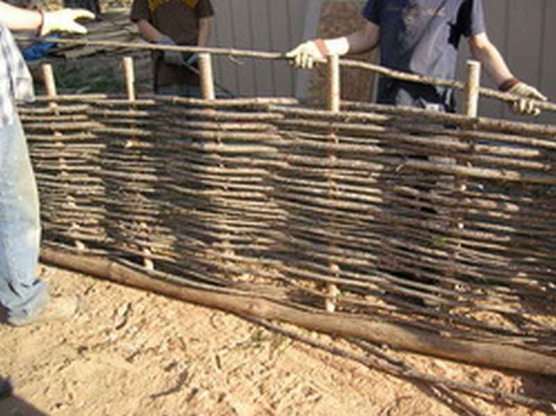 DIY Pine Wattle Fence