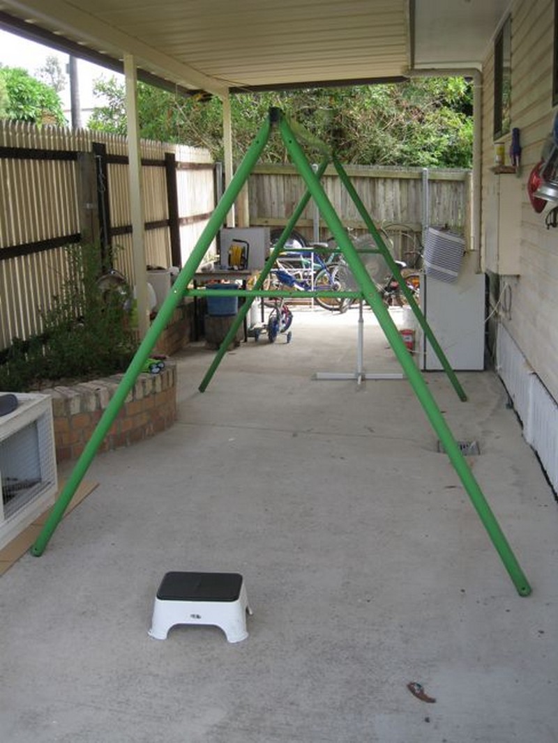 DIY Repurposed Swing Set Chicken Coop