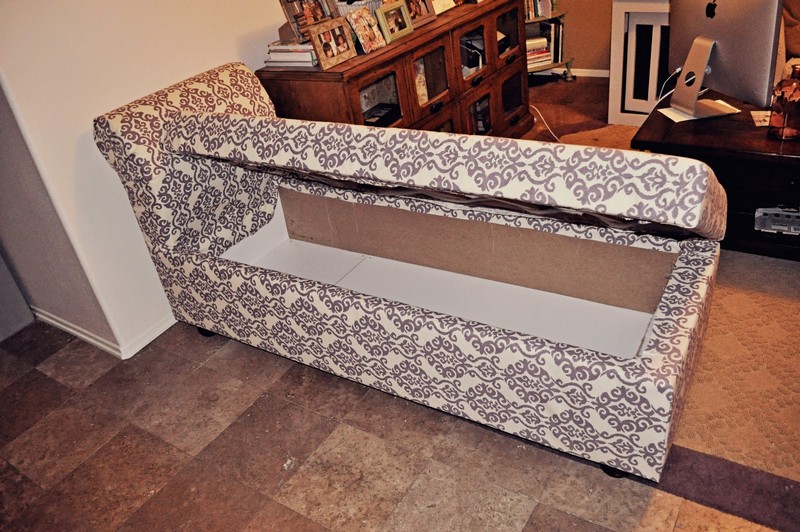 DIY Storage Chaise Lounge