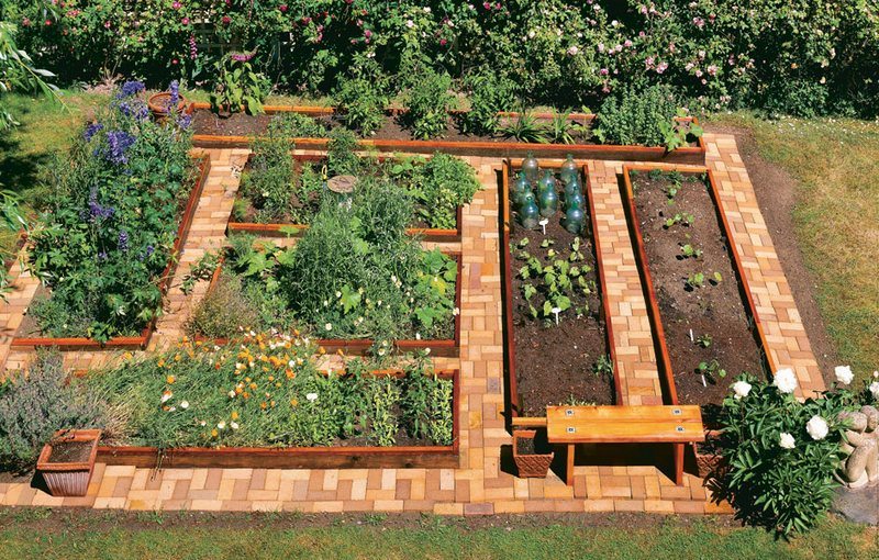 4x8 raised garden bed layout