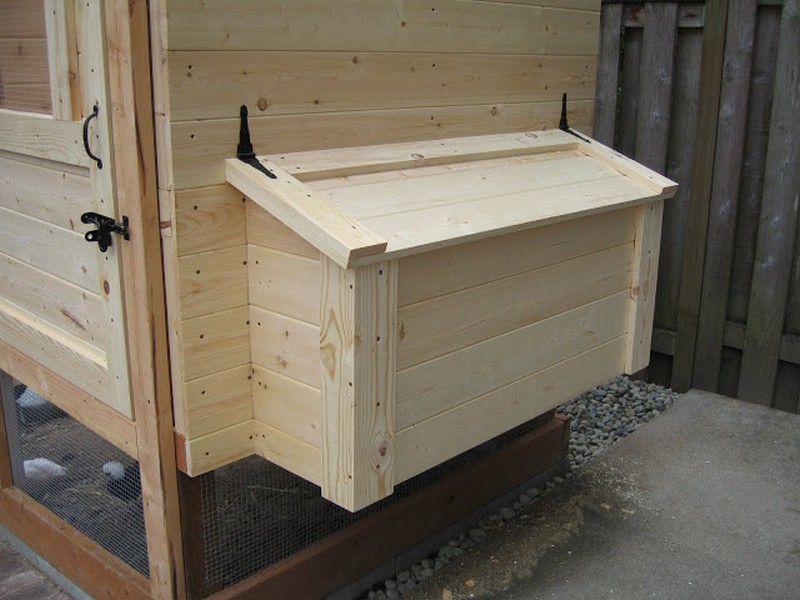 Homemade Chicken Coop - Nest box