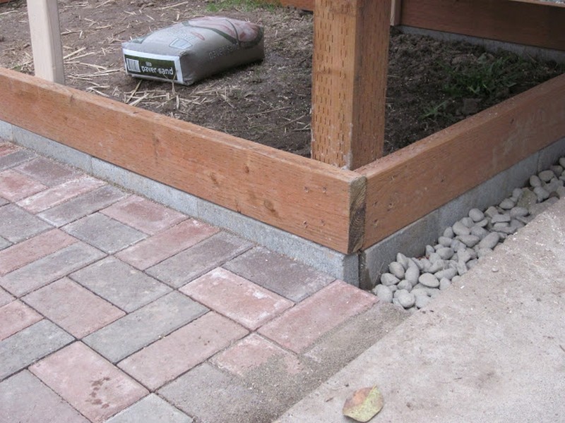 Homemade Chicken Coop - Install Border Pavers