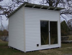 How To Build A DIY Pallet Shed- Completed building