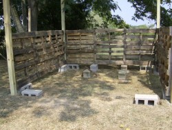 How To Build A DIY Pallet Shed - Attaching the pallets