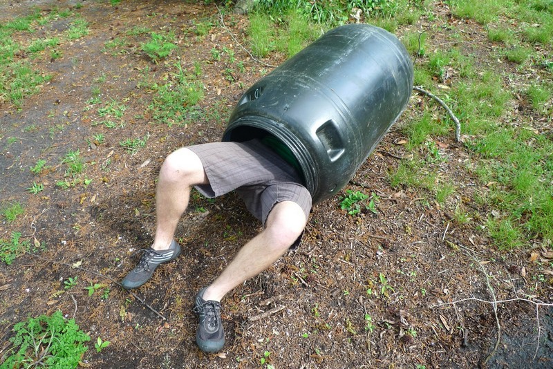 DIY Rain Barrel System - Screw on the gasket