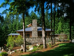 Redmond House- Timber and stone at work