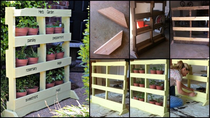 Vertical Pallet Herb Garden