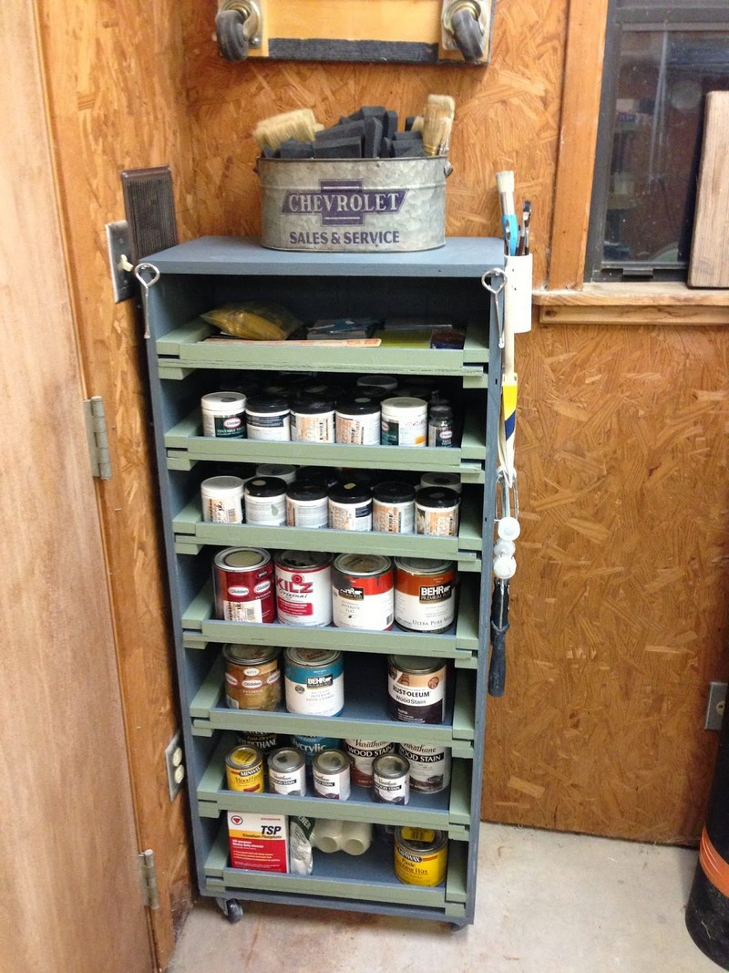 DIY garage paint storage