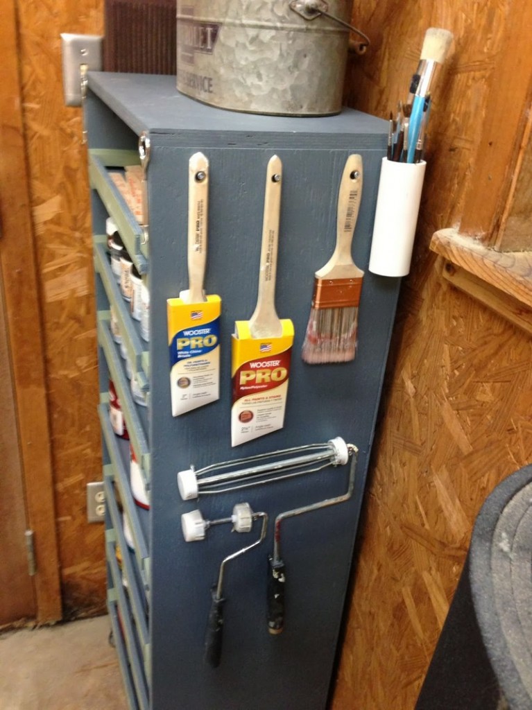 DIY Paint Storage Cabinet