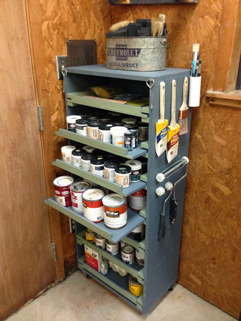 DIY Paint Storage Cabinet