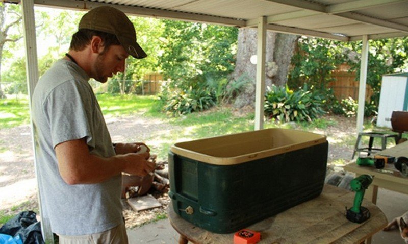 DIY Rustic Cooler