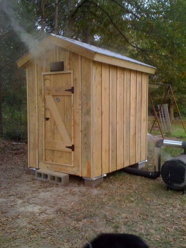 door backyard wood smokehouse a Network to How  cedar The Owner Builder build